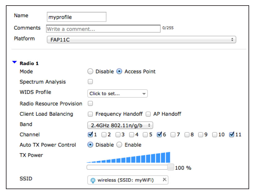 Setting up WiFi with FortiAP 4