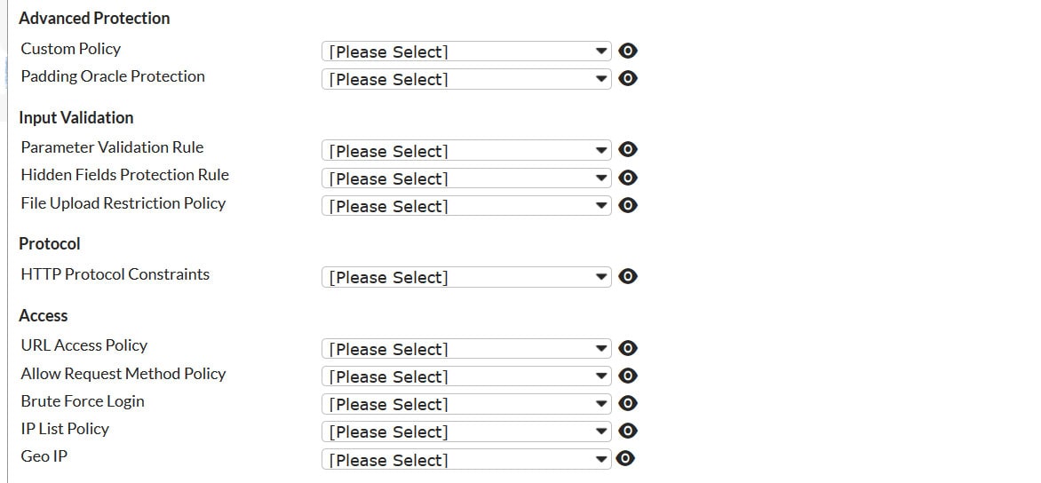 Configuring a Protection Profile 2