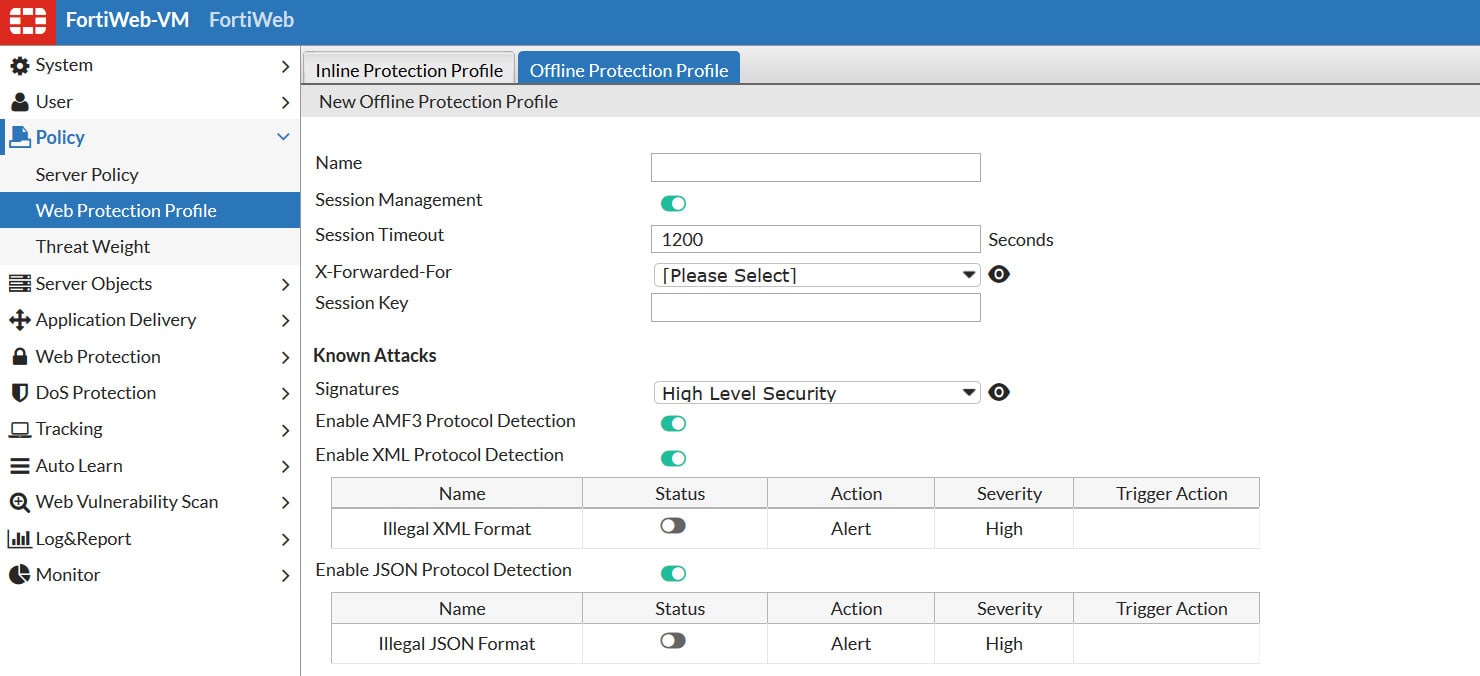 Configuring a Protection Profile 3