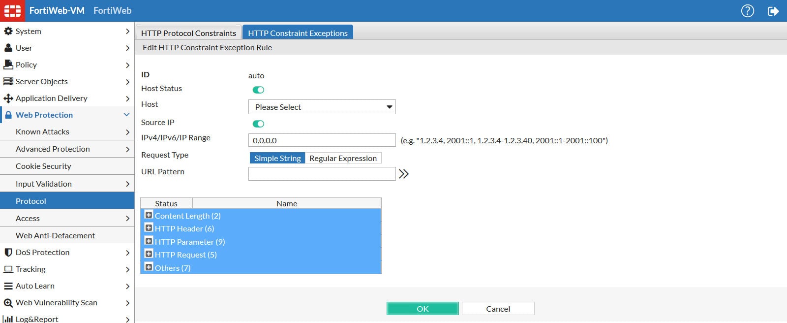 HTTP/HTTPS Protocol Constraints 10